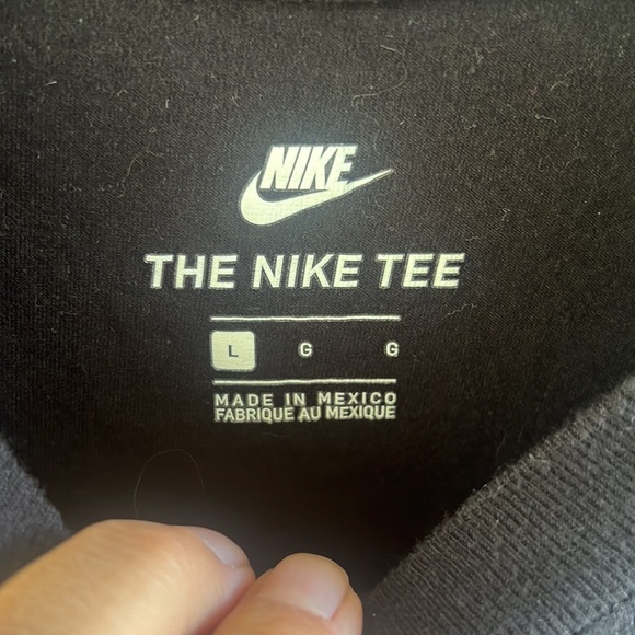 Nike Black Tee with White Swoosh and Portland Text Large - Picture 2 of 4